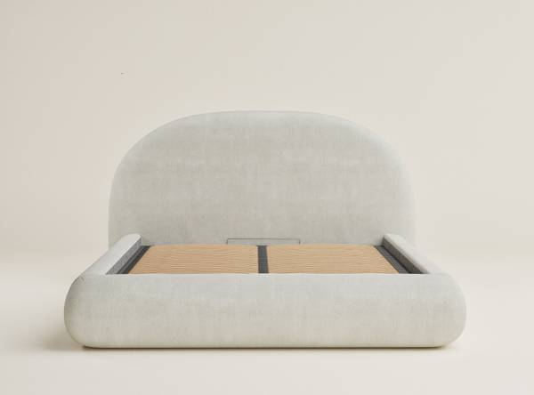 Lit Maumere Crème - Largeur de la surface de couchage : 160 cm