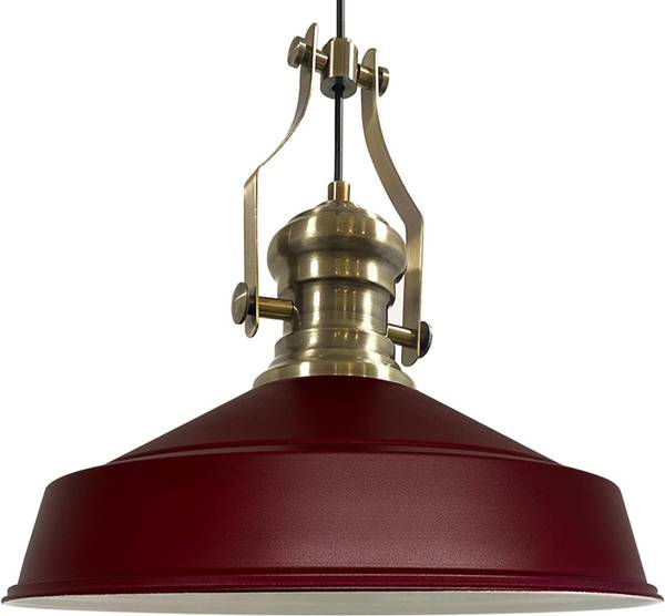 Suspension Neo-Asletl Rétro Luminaire Rouge - Métal - 40 x 31 x 40 cm
