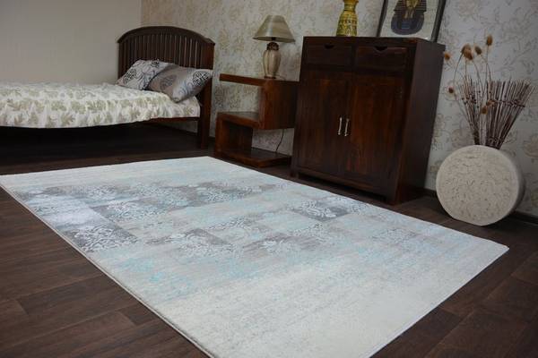 Tapijt P12149 beige - polyacryl - 80 x 1 x 150 cm