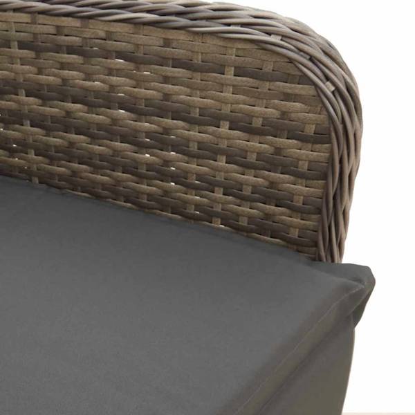 Garten-Essgruppe 3037758-1 5-teilig Grau - Polyrattan - 90 x 75 x 90 cm