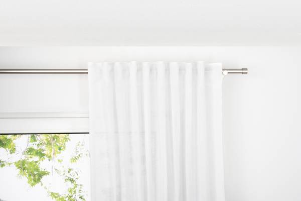 Schlaufengardine Breeze Weiß - Höhe: 245 cm