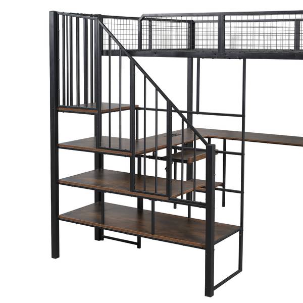 Hochbett JINSBUCHHE Ⅰ Schwarz - Eisen - 193 x 170 x 208 cm