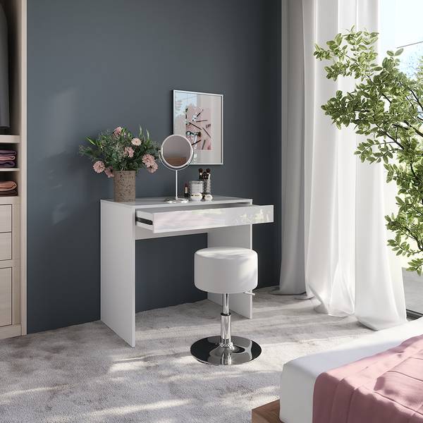 Coiffeuse Sherry 57676 Blanc - Bois manufacturé - 82 x 76 x 51 cm