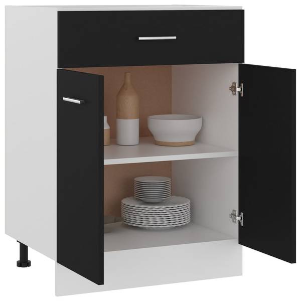 Unterschrank 3016496_deb1 Schwarz - Holzwerkstoff - 60 x 82 x 46 cm
