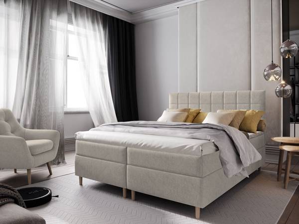 Boxspringbett IBIZA Beige - Liegefläche Breite: 160 cm