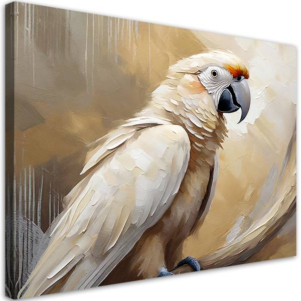 Wandbild ai papagei vögel bemalt 90 x 60 cm
