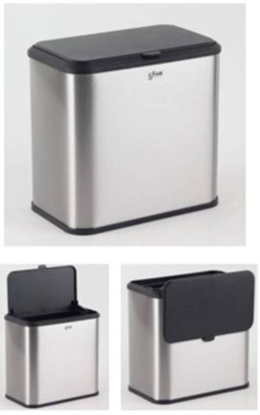 Komposttonne BASIC Schwarz - Metall - 15 x 24 x 25 cm