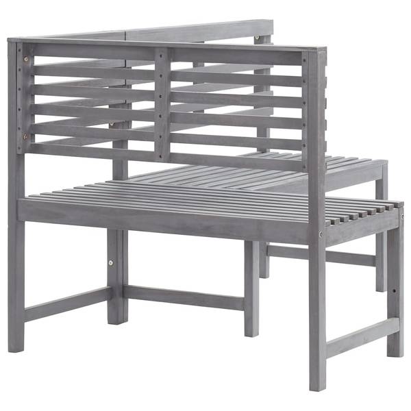 Eckbank 3004504 Grau - Akazie - 100 x 91 x 140 cm