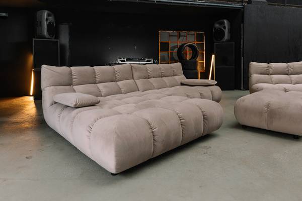 Ecksofa VIVIEN Braun - Armlehne davorstehend links - Ecke davorstehend links