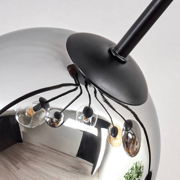 Deckenleuchte Cesaro Grau - Orange - Silber - Aluminium - Klarglas - 100 x 29 x 100 cm