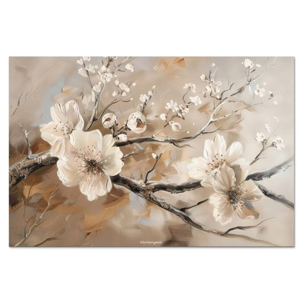 SPRITZSCHUTZ KÜCHE Blumen 70 x 50 cm