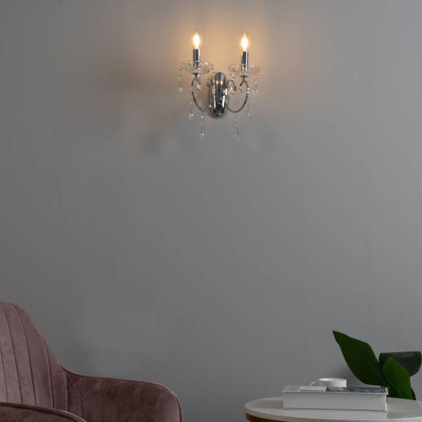 Wandleuchte Pavia Silber