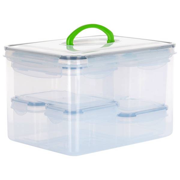 Frischhaltedosen 7er Set Kunststoff - 22 x 18 x 29 cm