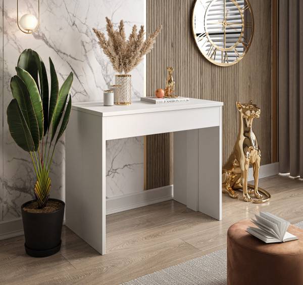 Konsole WHITE Weiß - Holzwerkstoff - 90 x 75 x 50 cm