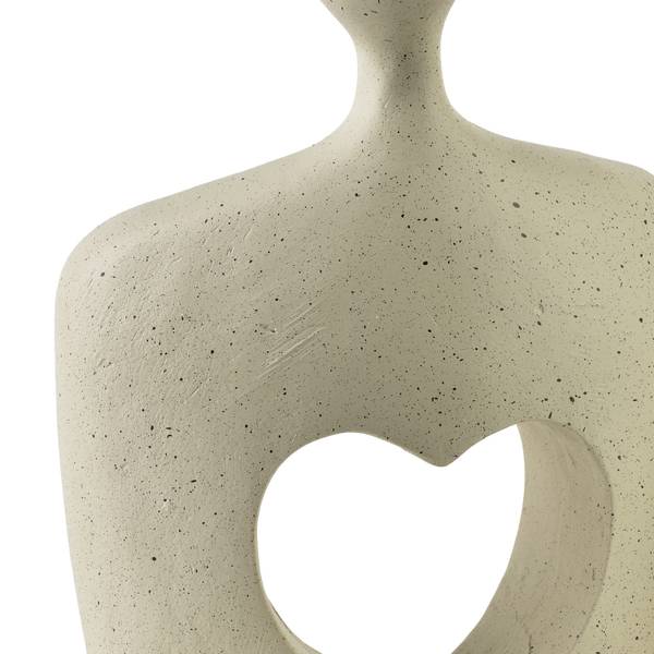Dekofigur MANON 2er-Set Beige - Polyresin - Harz - 22 x 38 x 38 cm