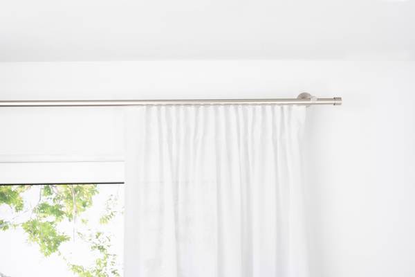 Schlaufengardine Breeze Weiß - Höhe: 245 cm