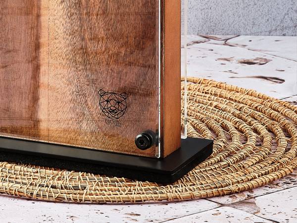 Messenblock magnétique RAUMA bruin - massief hout - 22 x 24 x 9 cm