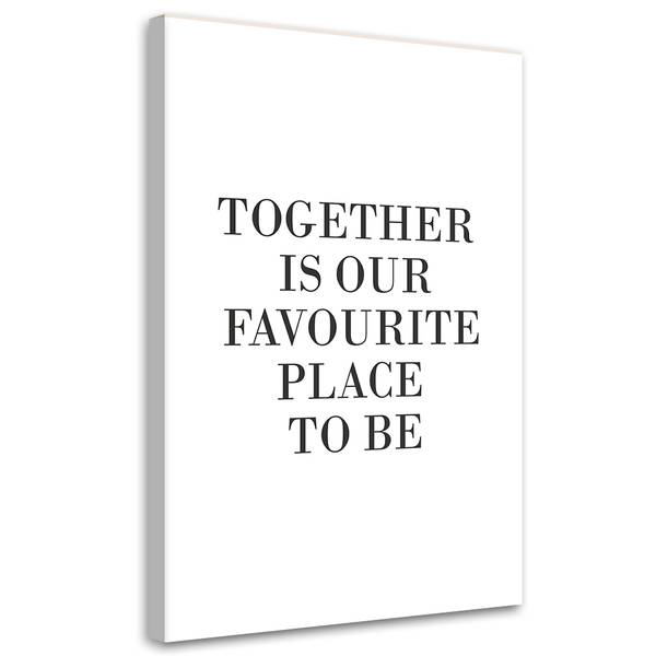 Wandbild schriftzug „together” 70 x 100 cm