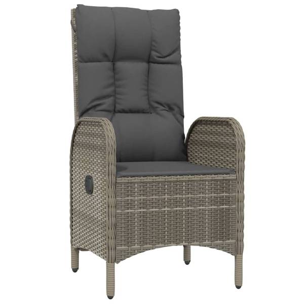 Tuinset 3029238-3 set van 5 grijs - staal - 160 x 74 x 80 cm