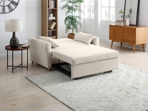 Schlafsofa AYLA Beige - Textil - 140 x 86 x 87 cm