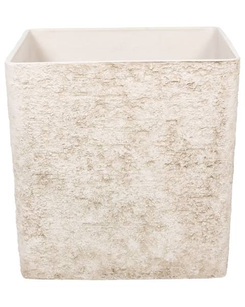 Outdoor Blumentopf THALASSA Beige - Kunststoff - 44 x 44 x 44 cm