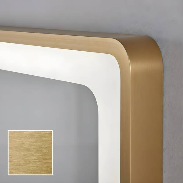 LED Badspiegel MCH010 Gold - Glas - 80 x 60 x 1 cm