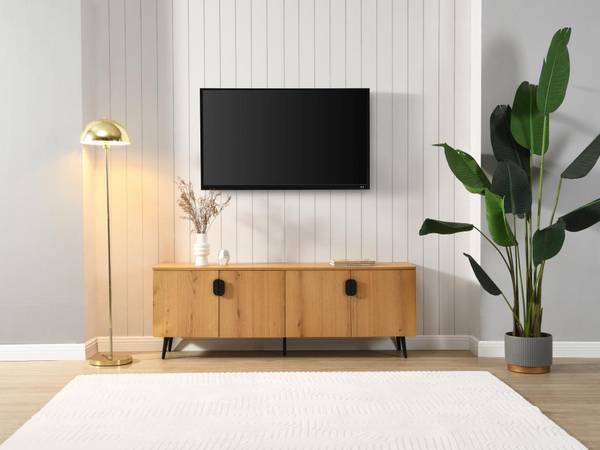 TV-Board SINOLO Beige - Holz teilmassiv - 40 x 57 x 160 cm