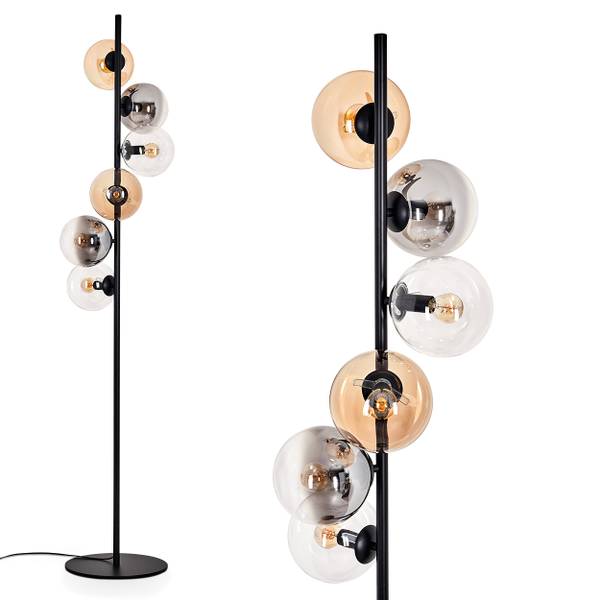 Stehlampe Fossobiubo Braun - Grau - Metall - 40 x 160 x 85 cm