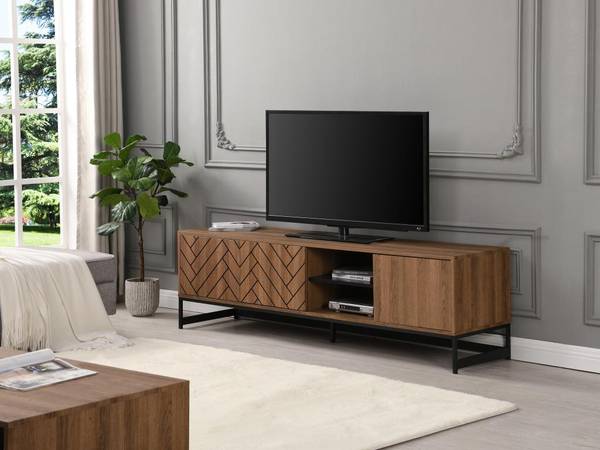 TV-Board CARATANA Braun - Holz teilmassiv - 180 x 50 x 40 cm