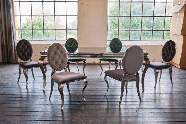 Esszimmerstuhl LINDA Velvet Grau