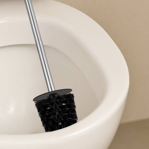 Brosse WC avec son support Noir - Argenté
