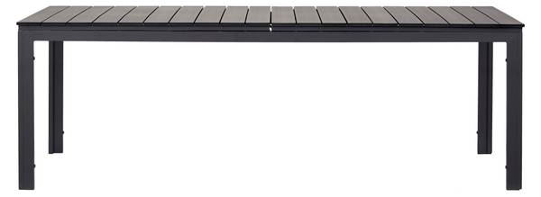 Table de jardin WILLY Polywood noire Noir - Métal - 230 x 76 x 95 cm
