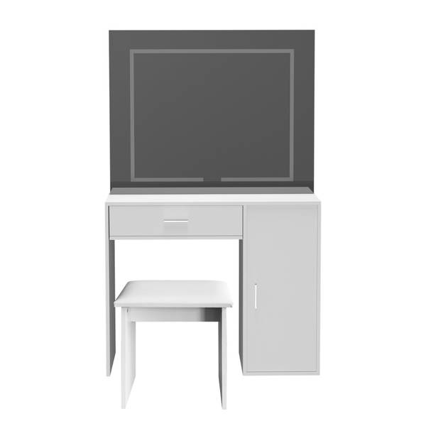 Schminktisch IMANI Weiß - Holzwerkstoff - 90 x 147 x 42 cm