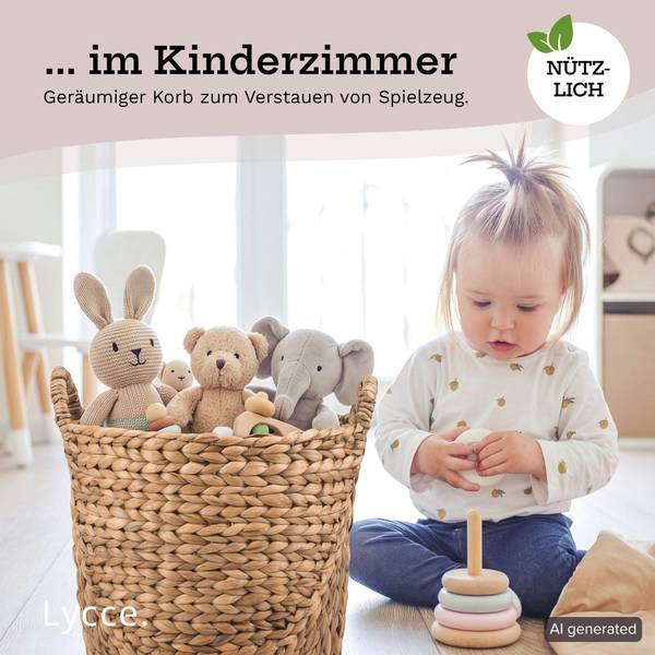 Wäschekorb Sun Beige - Naturfaser - 35 x 35 x 35 cm