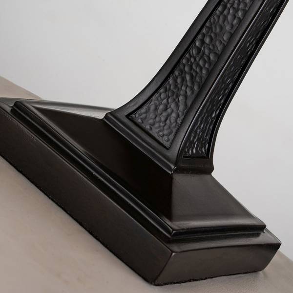 Tischlampe FLORENCE Braun - Grau - Glas - Metall - 20 x 35 x 20 cm