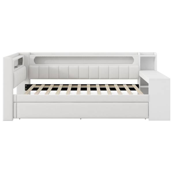 Gepolstertes Iris Ⅰ Weiß - 103 x 243 cm