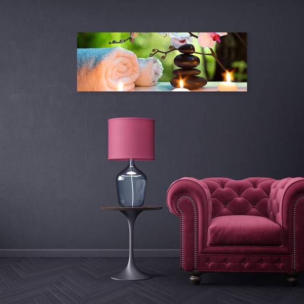 Canvas schilderij Spa 90 x 30 cm