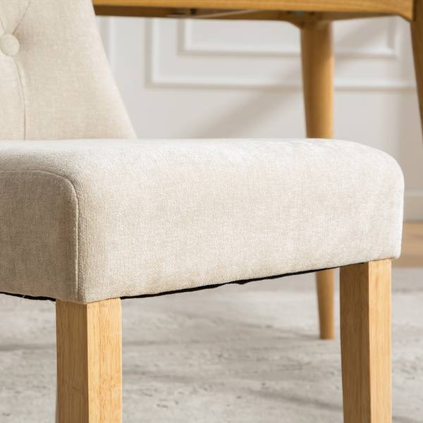 Esszimmerstühle BenchAir 2er-Set Beige - Chenille - 63 x 92 x 45 cm