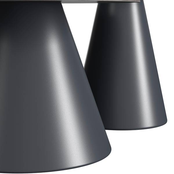 Couchtisch MILA Schwarz - Grau - Metall - Stein - 1 x 1 x 1 cm