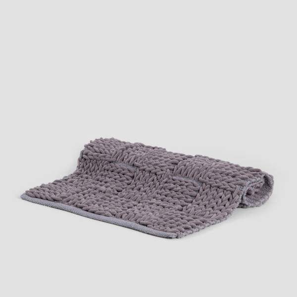 Badteppich TENU Grau - Textil - 50 x 1 x 80 cm