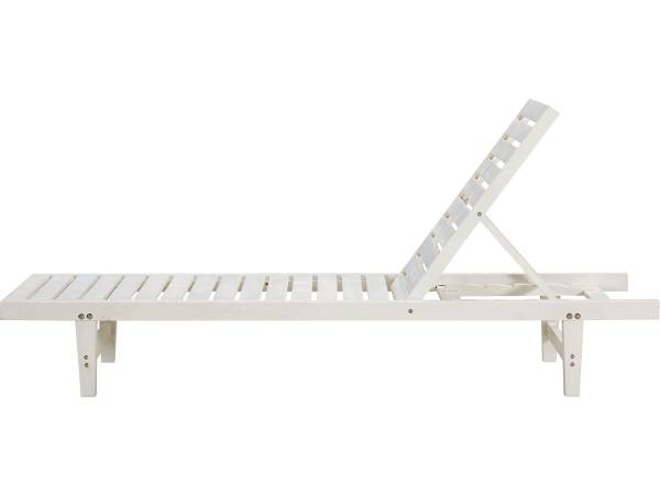 Bain de Soleil en bois  Rawai  - Blanc Blanc - Bois massif - 65 x 96 x 194 cm