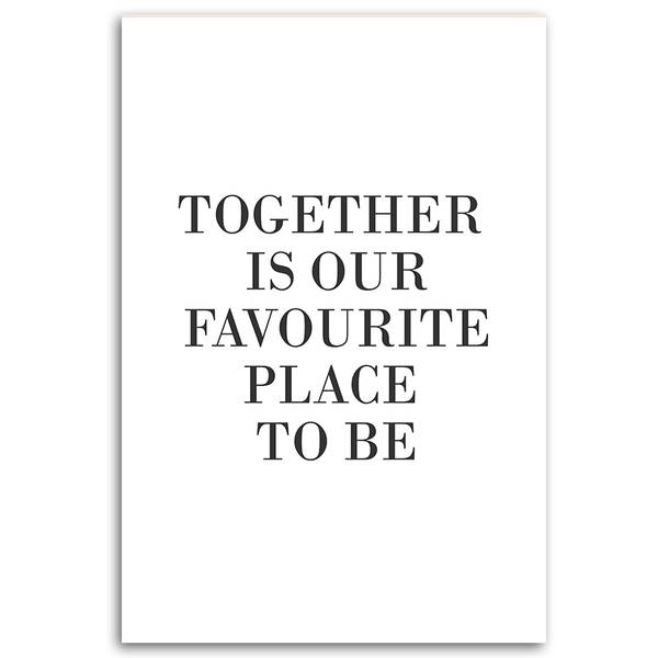 Wandbild schriftzug „together” 70 x 100 cm
