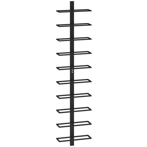 Weinregal 801-381V00BK Schwarz - Metall - 10 x 116 x 27 cm