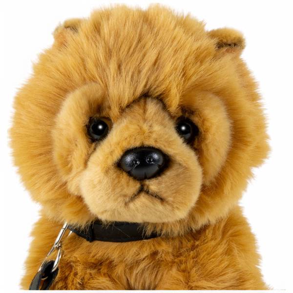 Kuscheltier Chow-Chow mit Leine Braun - Kunstfell - 15 x 25 x 23 cm