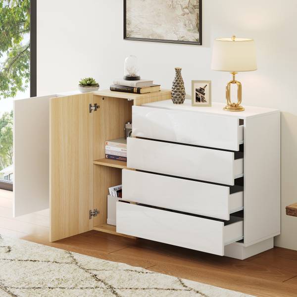 Sideboard Grexeds Weiß - Holzwerkstoff - 140 x 87 x 35 cm