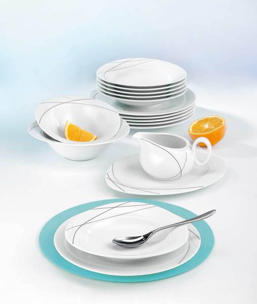 Sauciere Trio Highline Weiß - Porzellan - 13 x 10 x 19 cm