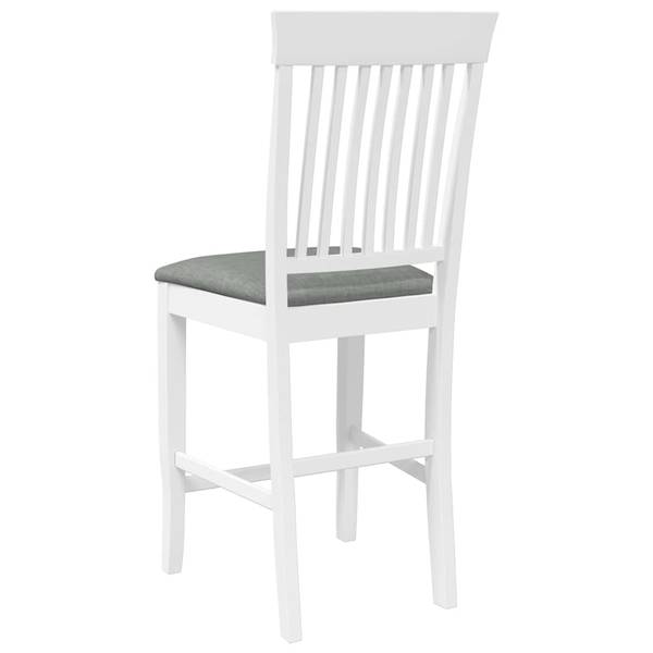 Barhocker 3043934 2er Set Grau - Weiß - Massivholz - 48 x 107 x 52 cm