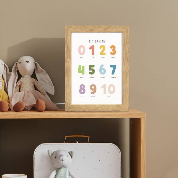 Lampe de Chevet Pour Enfant Chiffres 15 x 20 cm