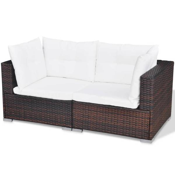 Gartenmöbel-Set 296250 (10-teilig) Braun - Polyester - 74 x 26 x 74 cm