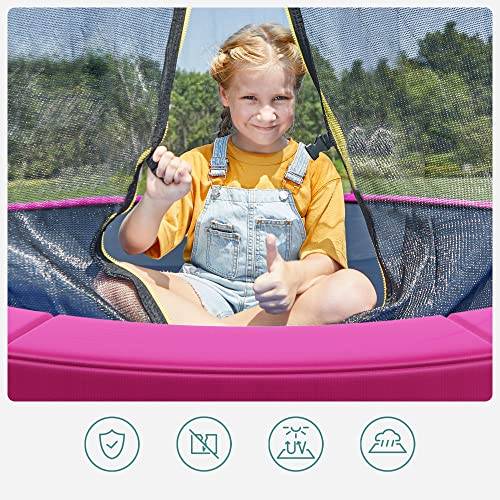 Trampoline Bissau Rose foncé - Matière plastique - 305 x 12 x 305 cm